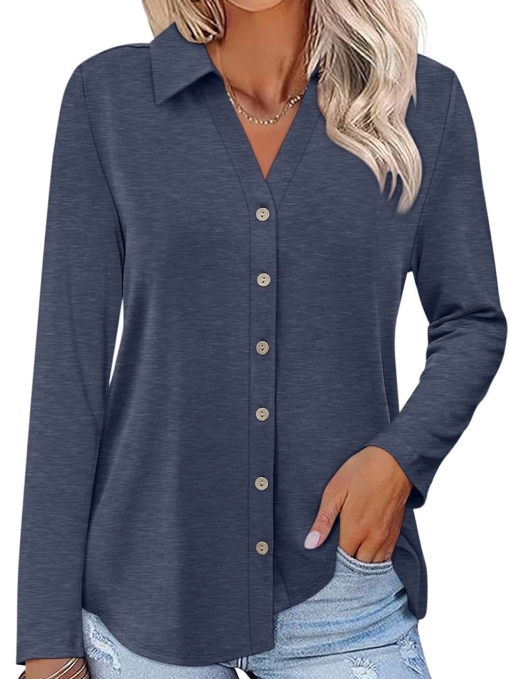 Long Sleeve Collard top